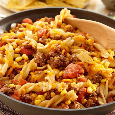 easy-skillet-taco-pasta-lawrys-mccormick image