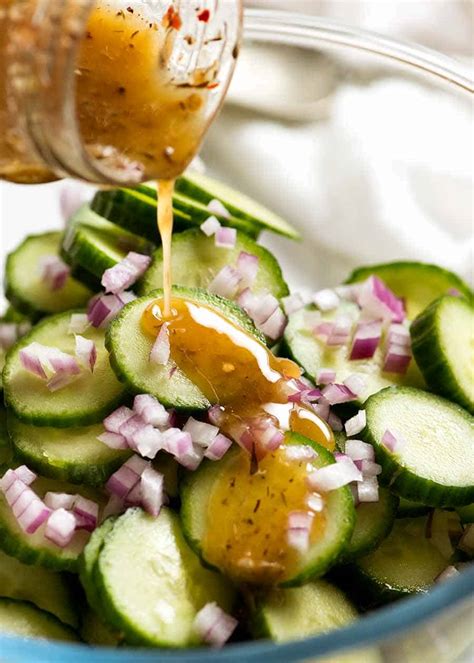 cucumber-salad-with-herb-garlic-vinaigrette-recipetin image