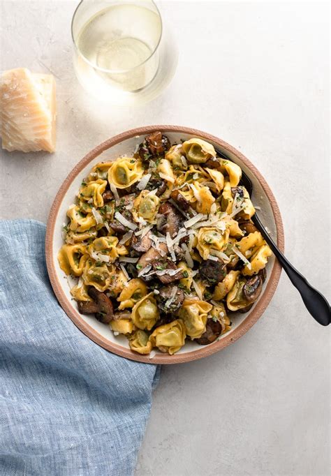 tortellini-with-mushrooms-butter-and-parmesan image