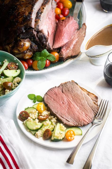 roast-leg-of-lamb-with-red-wine-gravy-sweet-savory image