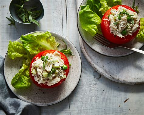 tarragon-crab-salad-in-tomato-cups-recipe-myrecipes image