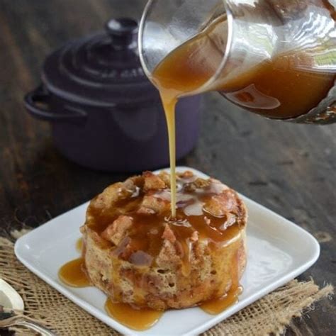 donut-bread-pudding-with-buttery-rum-sauce-the image