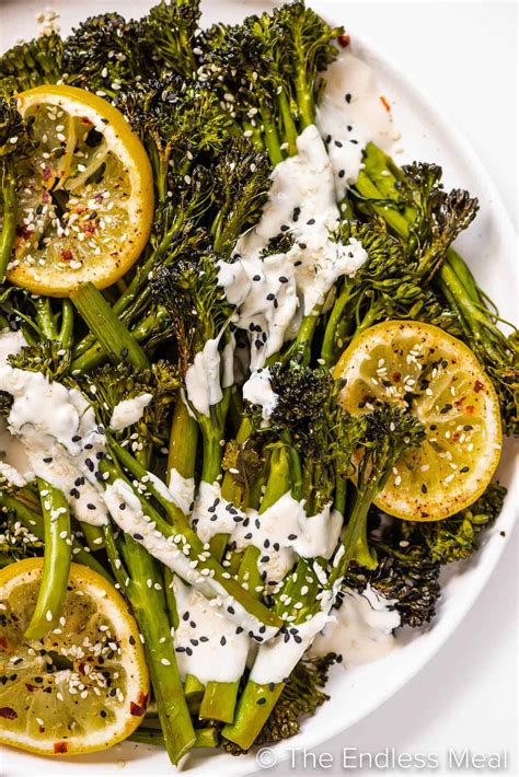 broccolini-with-tahini-sauce-inspired-by-ottolenghi image