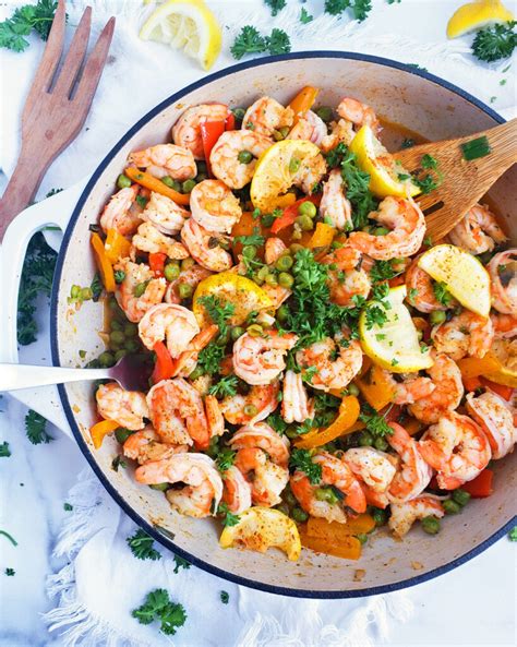 one-skillet-lemon-garlic-shrimp-vegetables image