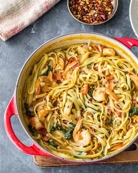 one-pot-creamy-curry-pasta-with-shrimp-simmer-to image