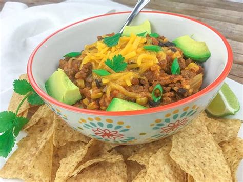 mexican-crockpot-casserole-easy-beef-and-rice-my-kitchen image