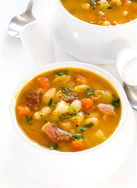 easy-homemade-ham-and-bean-soup-recipe-chef image