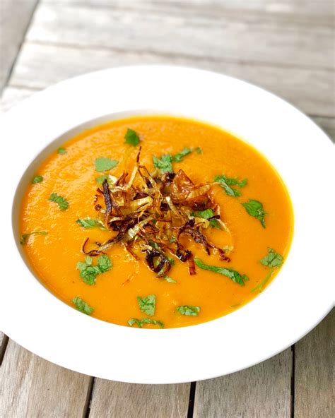 creamy-thai-carrot-soup-with-crispy-onions-vgf image