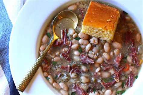 classic-old-fashioned-ham-and-beans-in-the-slow-cooker image