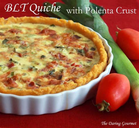 bacon-leek-and-roasted-tomato-quiche-with-polenta-crust image
