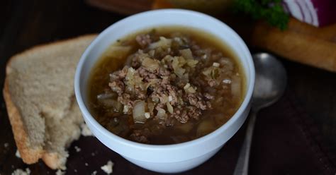 slow-cooker-ground-beef-and-sauerkraut-soup image