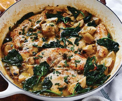chicken-piccata-with-artichokes-and-spinach-taste image