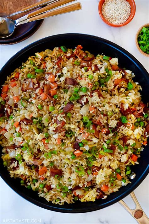 one-pan-bacon-and-egg-fried-rice-just-a-taste image