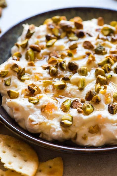 honey-ricotta-dip-with-pistachio-and-apricot-well image