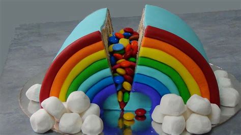 how-to-make-rainbow-pinata-cake-youtube image