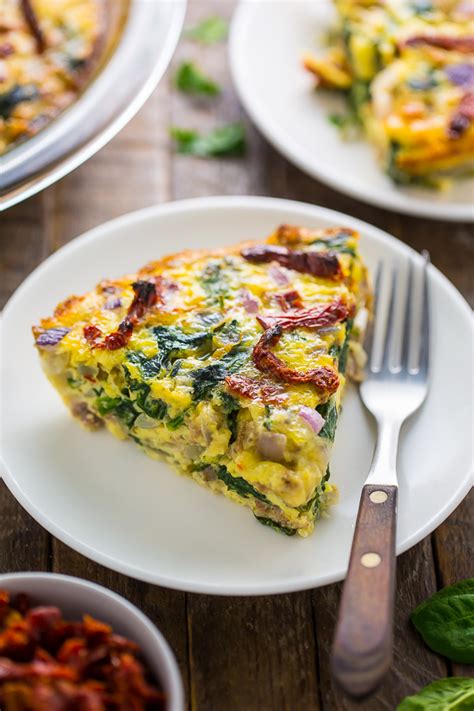 crustless-quiche-with-spinach-sausage-and-sun-dried image