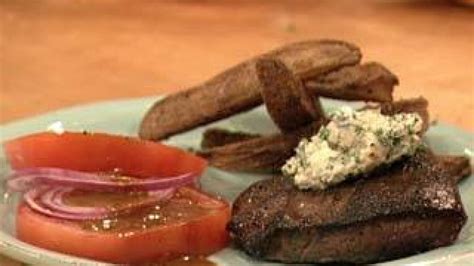 flat-iron-steaks-with-blue-cheese-butter-rachael-ray-show image