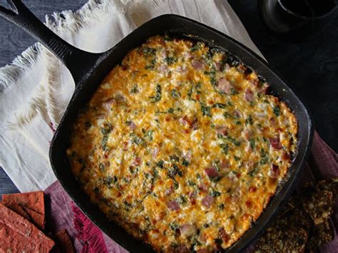 warm-ham-and-cheese-spinach-dip-honest-cooking image