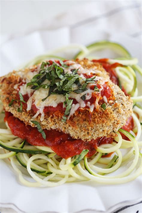 baked-chicken-parmesan-with-zucchini-noodles-eat image