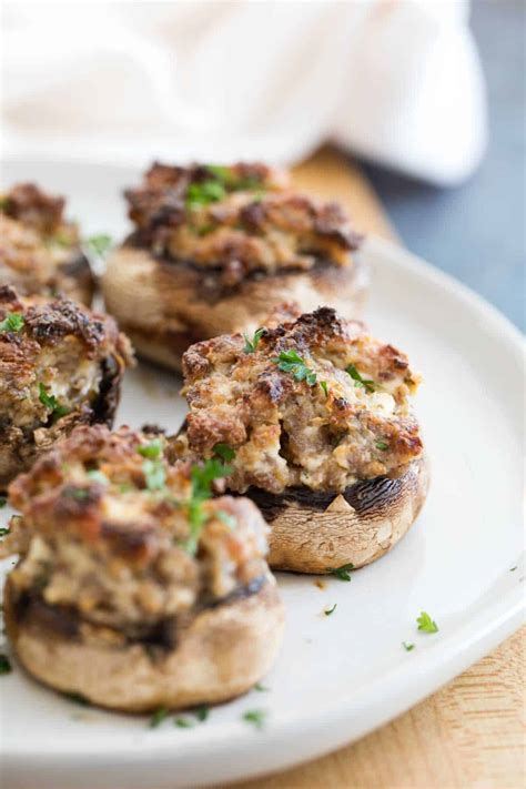 easy-sausage-stuffed-mushrooms-with-cream-cheese image