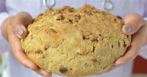 no-knead-dutch-oven-raisin-walnut-bread-the-belly image