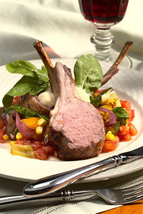 grilled-rack-of-lamb-with-summer-vegetable-salad image