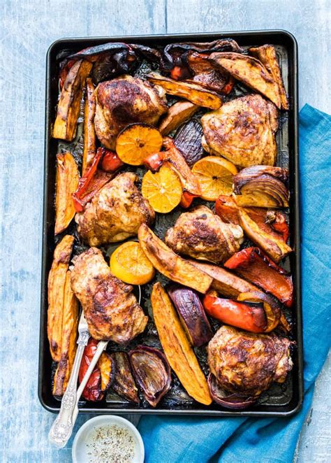 sheet-pan-chicken-thighs-sweet-potato-dinner image