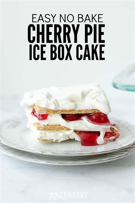 no-bake-cherry-pie-ice-box-cake-easy-dessert-idea image
