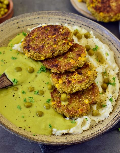 millet-fritters-with-a-creamy-sauce-vegan-healthy image