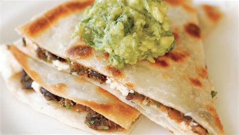 black-bean-goat-cheese-quesadillas-with-guacamole image