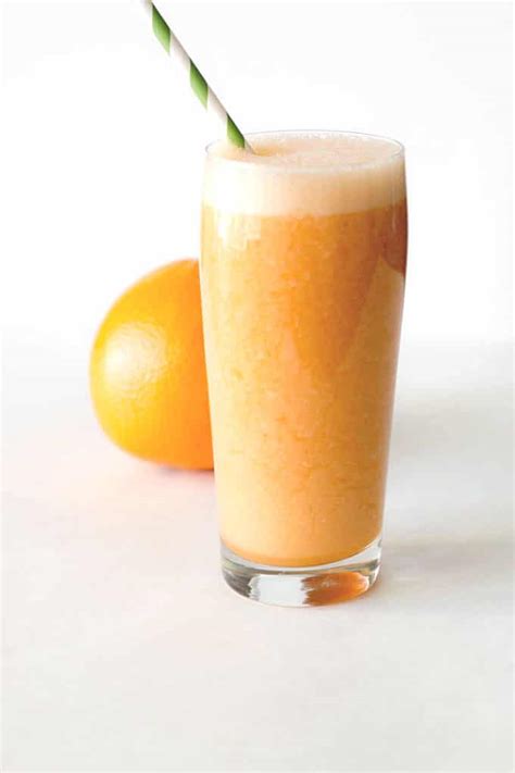 orange-grapefruit-smoothie-blender-happy image