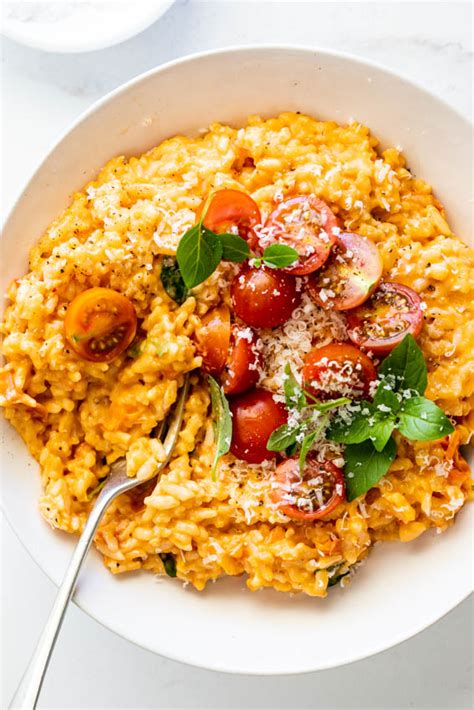 tomato-basil-instant-pot-risotto-simply-delicious image