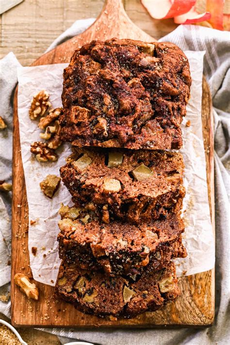 apple-bread-loaded-with-fresh-apples-healthy image