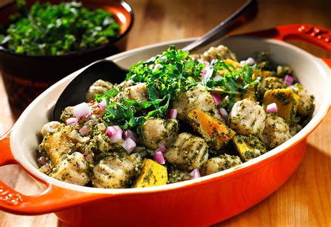 skillet-gnocchi-with-butternut-squash-and-kale-pesto image