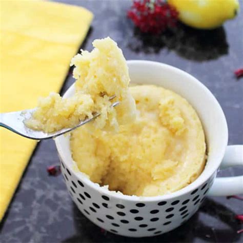 easy-microwave-lemon-mug-cake-with-lemon-glaze image