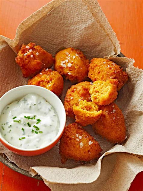 sweet-potato-fritters-with-yogurt-chive-dipping-sauce image