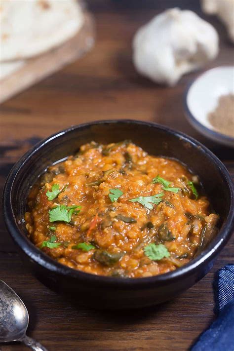 curried-red-lentil-and-spinach-stew-healthy-delicious image
