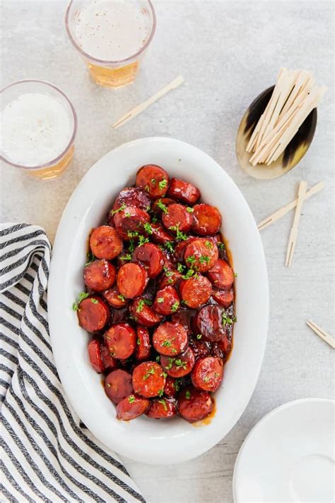 smoked-sausage-appetizer-in-easy-bbq-sauce-game image