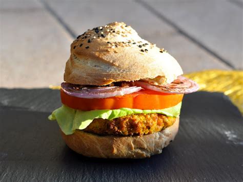 soy-burger-with-homemade-bun-vegan-one-green image