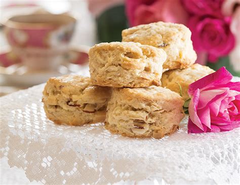 white-chocolatealmond-scones-teatime-magazine image