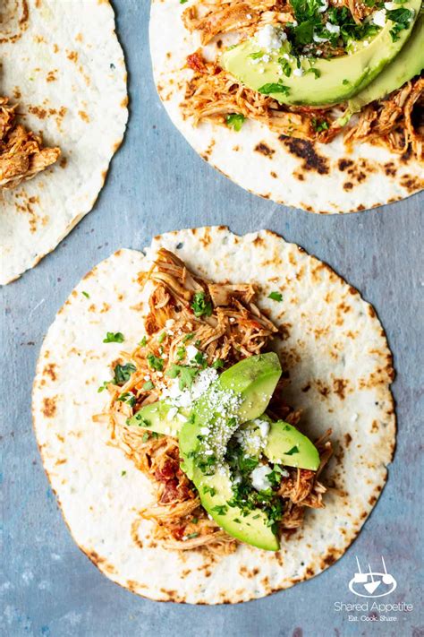 slow-cooker-salsa-chicken-tacos-shared-appetite image