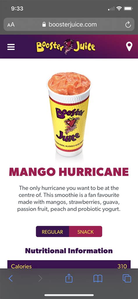 booster-juice-mango-hurricane-smoothie image