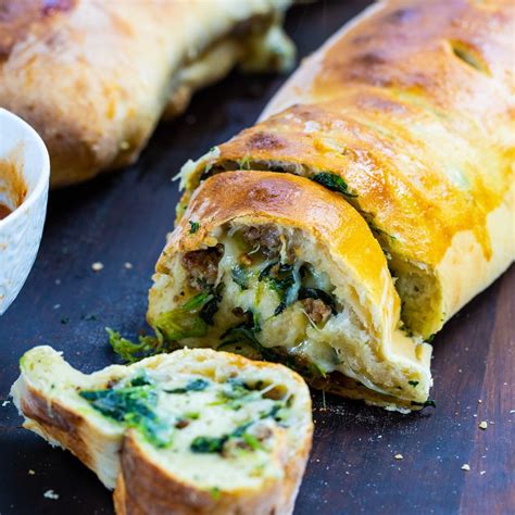 sausage-spinach-bread-spicy-southern-kitchen image