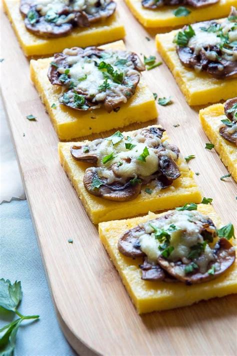 baked-polenta-squares-with-mushroom-ragu-cheese image