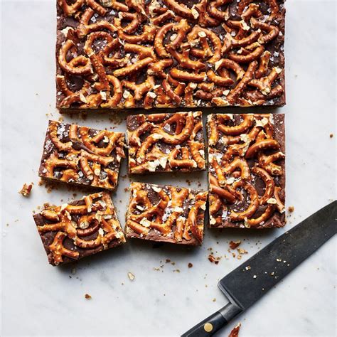 salty-sweet-chocolate-pretzel-bars-food-wine image