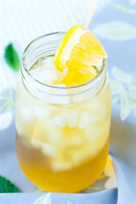 easy-green-iced-tea-recipe-with-fresh-mint-and-orange image