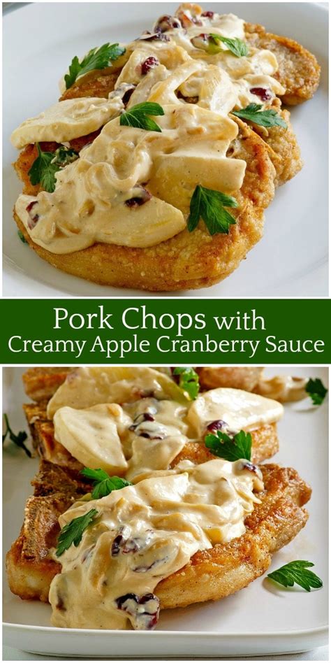 pork-chops-with-creamy-apple-cranberry-sauce image