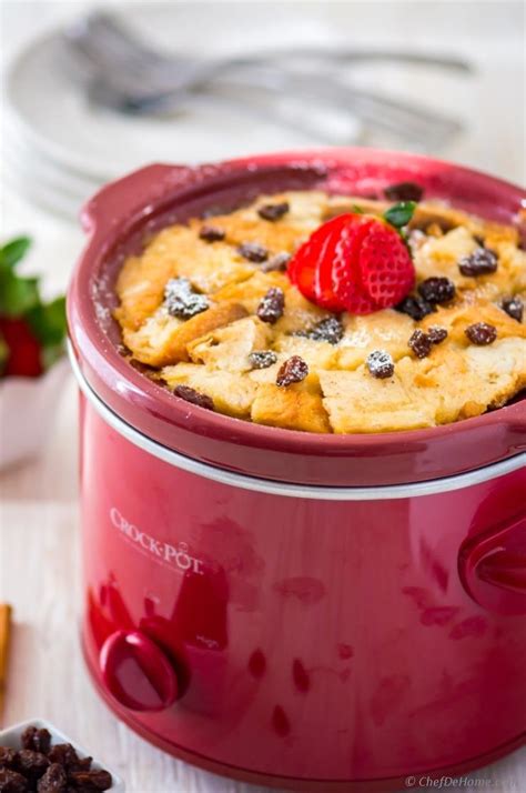 slow-cooker-bread-pudding-recipe-chefdehomecom image