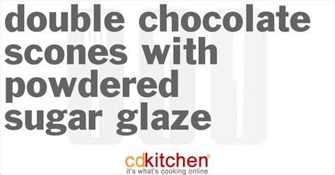 double-chocolate-scones-with-powdered-sugar-glaze image