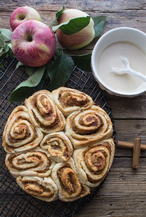 apple-butter-cinnamon-rolls-with-maple-frosting-an image